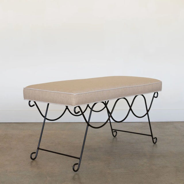 Not Yet Made - Made To Order Panoplie Iron Double Loop Bench, Trim For Sale - Image 5 of 9