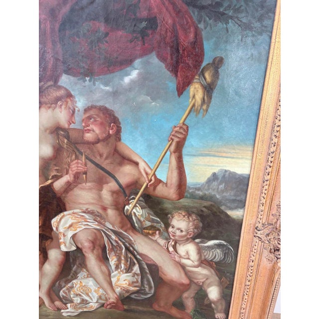 Late 18th Century Late 18th Century Oil Painting After François Lemoyne, Hercules and Omphale, Gilt Frame After François Lemoyne’s For Sale - Image 5 of 10
