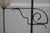 American Vintage Colonial Style Iron & Hobnail Glass Tripod Floor Lamp For Sale - Image 3 of 11