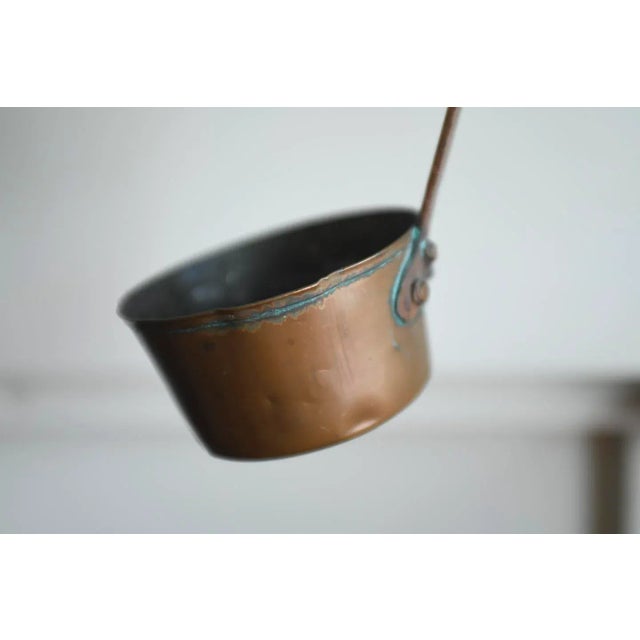 Farmhouse Large Copper Tin Lined Ladle Rustic European For Sale - Image 3 of 8