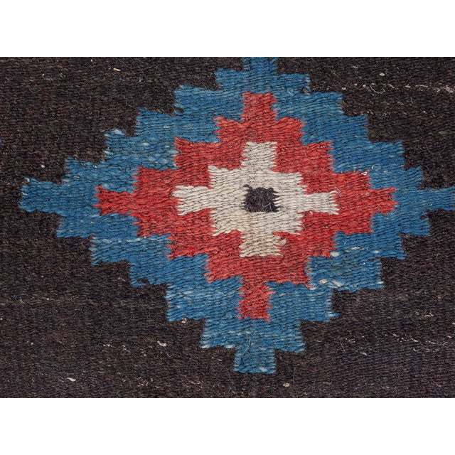 Blue Authentic Early 20th Century Russian Bessarabian Carpet For Sale - Image 8 of 8
