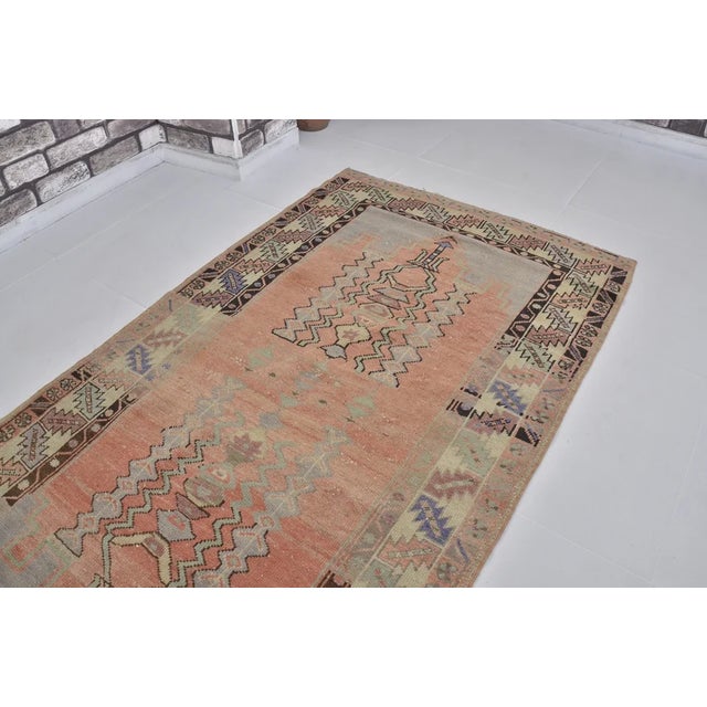 Orange Antique Muted Orange Oushak Rug For Sale - Image 8 of 10