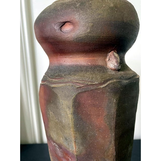 Wood-Fired Ceramic Vase by Paul Chaleff For Sale - Image 9 of 13