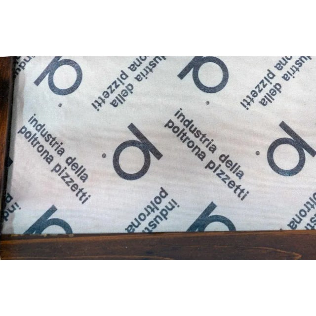 Mid-Century Modern Country Sofa in Walnut and Fabric from Pizzetti, Rome, Italy, 1970s For Sale - Image 9 of 10