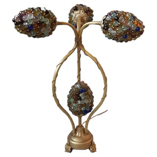 Mid-Century Murano Glass Grape Table Lamp, 1950s For Sale