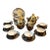 Late 20th Century Japanese Satsuma Dragonware 24 Pc Tea Set Immortals Dragons Hand Painted Gilt - 24 pcs For Sale