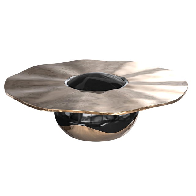 "Capriccio" Coffee Table With Bronze, Handcrafted Bizimyer Furniture. Unmatched. Unrivalled. Designed by Hasan Samet...
