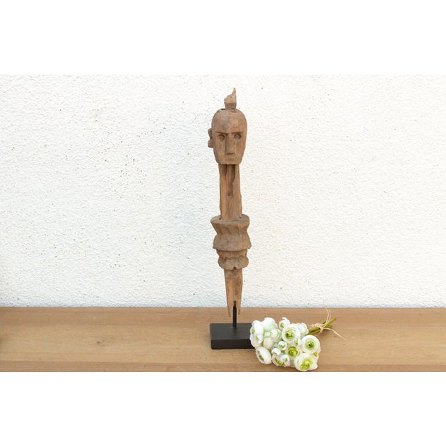 Wood Antique West African Carved Post Fragment For Sale - Image 7 of 7