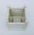 Wood Vintage White Porcelain Boxwood Basketweave Orchid Planter For Sale - Image 7 of 9