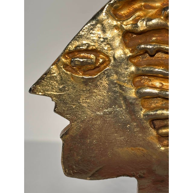 Modern Casenove Pierre, Pierre Casenove (1943) for Fondica, Candlestick Sculpture with Stylized Face, France 1994, 1994, Bronze For Sale - Image 3 of 9