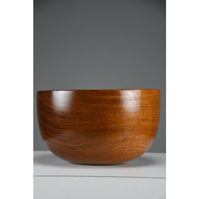 Large Mid-Century Modern Scandinavian Jatoba Wood Bowl, 1960s For Sale - Image 6 of 13