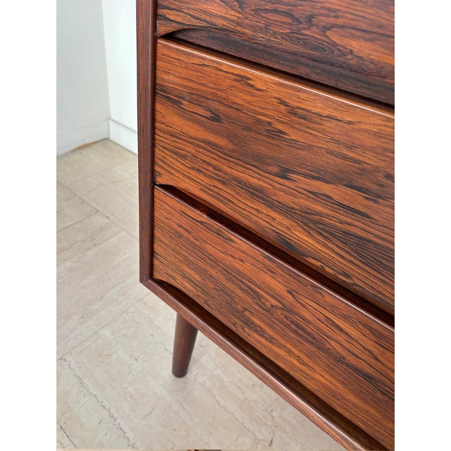 Mid-century Scandinavian Dark Wood Chest of Drawers, Denmark, 1960s For Sale - Image 10 of 14