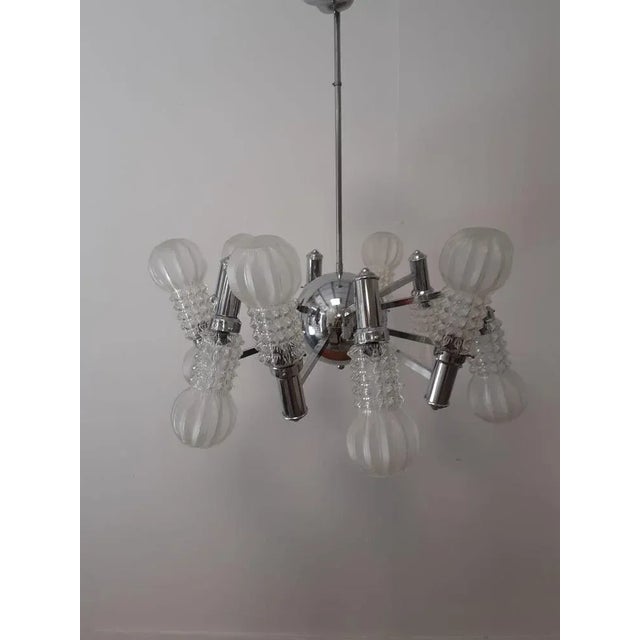 Vintage Sputnik Lamp with 12 Lights For Sale - Image 4 of 9