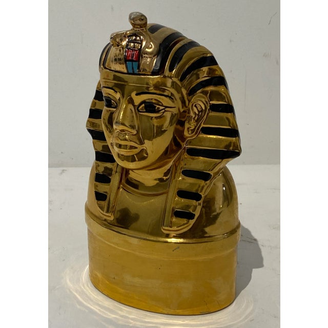 1970s Tutankhamun Italian Ceramic Decanter For Sale - Image 13 of 13