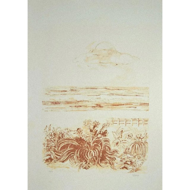 The Sea is an original lithograph by Sandro Sanna in 1969. Hand-signed and dated on the lower right. Edition: 79/100. In...