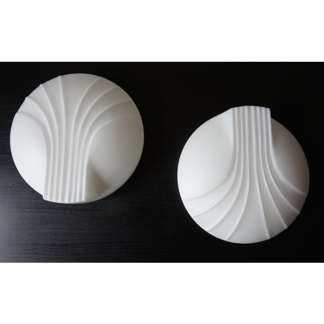 Art Deco Opal Glass Mussel Wall Lamps by Egon Hillebrand for Hillebrand Leuchten, 1960s, Set of 2 For Sale - Image 18 of 18