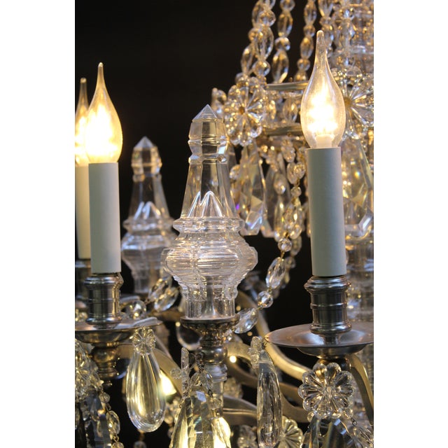 Antique Marie-Antoinette Style Chandelier in Crystal, 1890s For Sale - Image 11 of 15