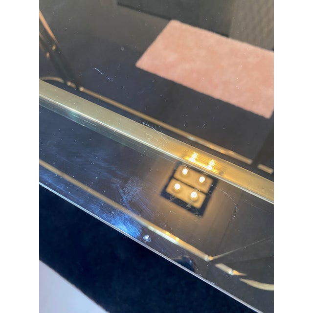 1970s Hollywood Regency Elliptical Brass Console Table For Sale - Image 10 of 11