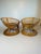 Curved Bamboo Rattan Pretzel Swirl Armchair, 1980s, Set of 2 For Sale - Image 4 of 8