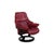 Modern Reno Leather Recliner in Red with Footstool and Manual Function by Stressless, Set of 2 For Sale - Image 3 of 17