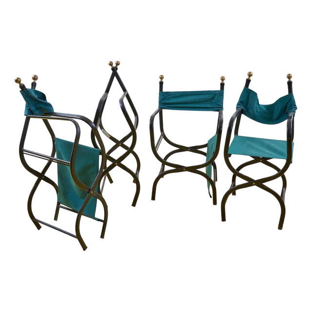 Vintage Metal Directors Chairs For Sale