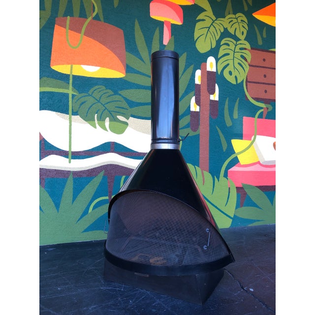 Metal Mid Century Preway Fireplace W/ Andirons For Sale - Image 7 of 11