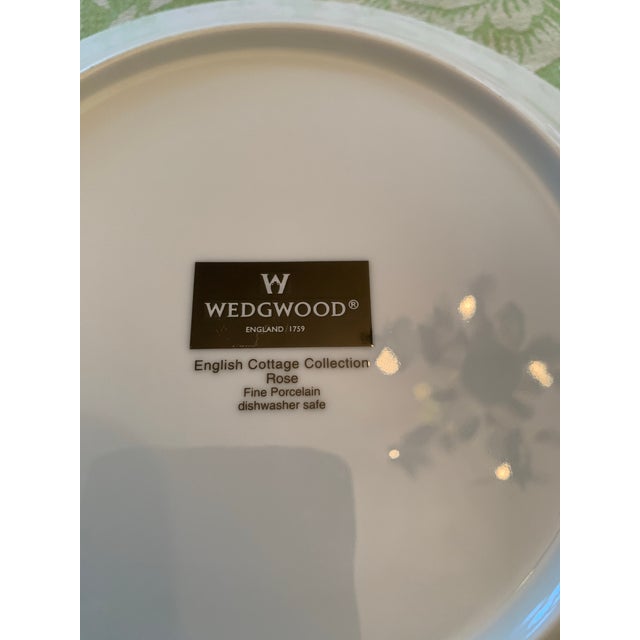 Ceramic Vintage Wedgwood English Cottage Rose Salad or Dessert Plates Set of 6 For Sale - Image 7 of 12