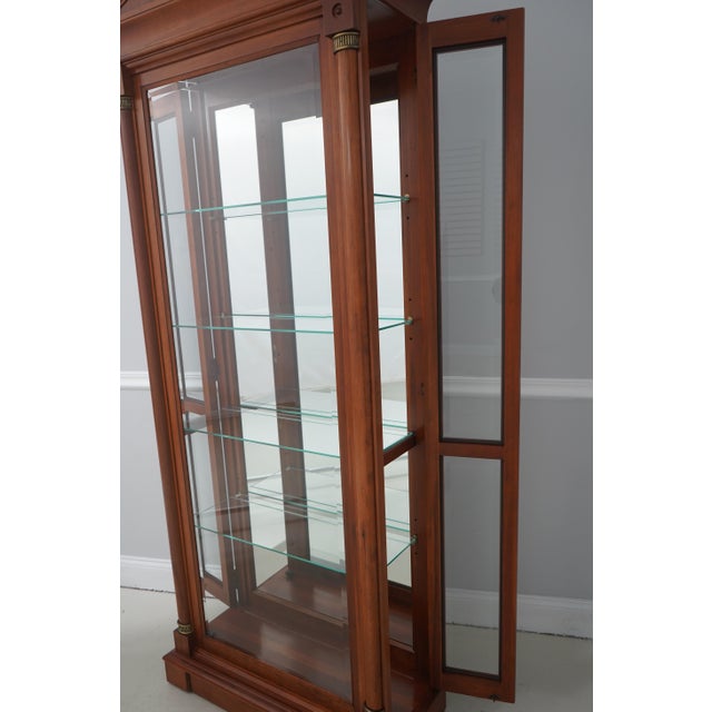 Ethan Allen Ethan Allen Medallion Collection Cherry Curio Cabinet For Sale - Image 4 of 18