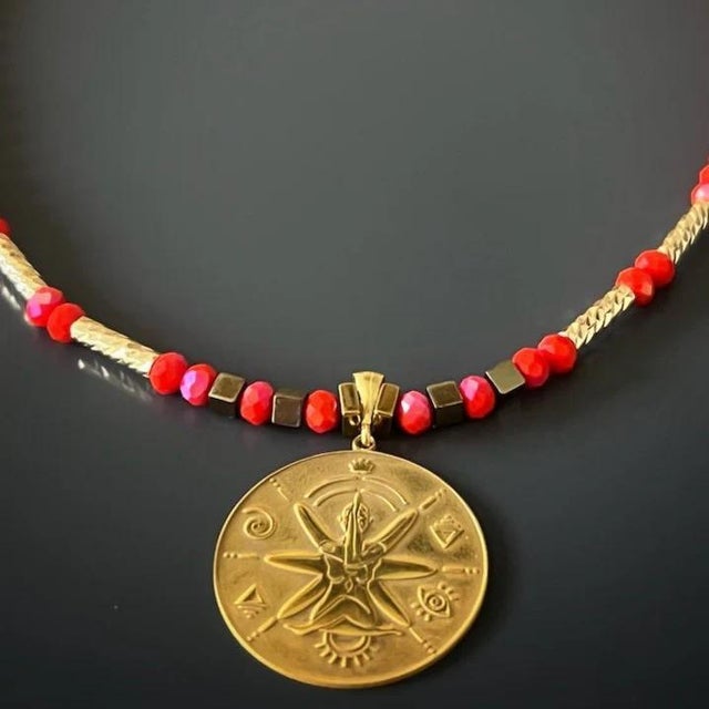 Contemporary Spiritual Energy Beaded Yoga Choker Necklace For Sale - Image 3 of 14