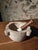 Ivory Antique French Marble Mortar with Porcelain and Walnut Pestle, 1800s, Set of 2 For Sale - Image 8 of 11