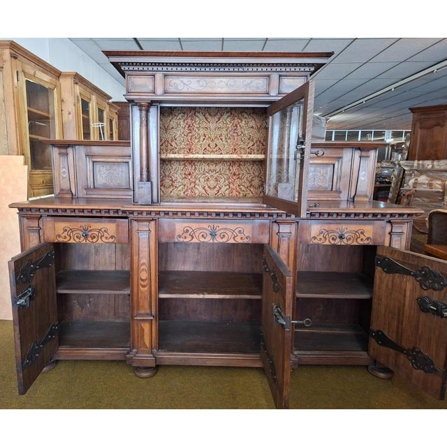 Brown Renaissance Walnut 2-Body Buffet, 17th Century For Sale - Image 8 of 12