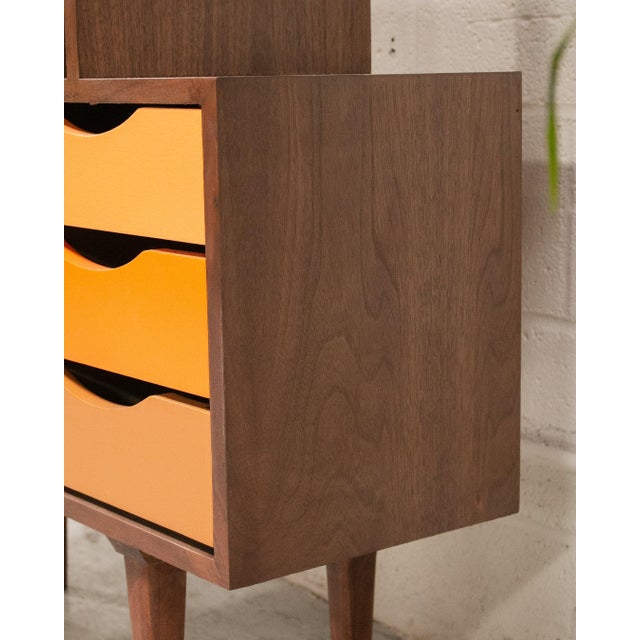 Mid-Century Modern Shelly Color Block Bookcase For Sale - Image 3 of 12