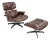 1956 Original Herman Miller Eames Lounge Chair & Ottoman in Rosewood and Brown Leather For Sale