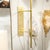 Modernist Hand-Blown Murano Glass Reverse Dome Form Brushed Brass Sconces For Sale - Image 16 of 18
