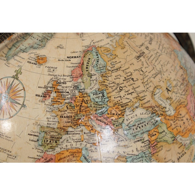 Brandt Replogle Globe/Mahogany Stand For Sale - Image 10 of 17