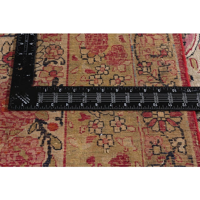 Textile Late 19th Century Persian Kermanshah Rug, 11'07 X 13'10 For Sale - Image 7 of 10