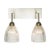 Prismatic Double Elongated Dome Wall Light Matt Nickel With clear shades - available etched. Wattage: 60W