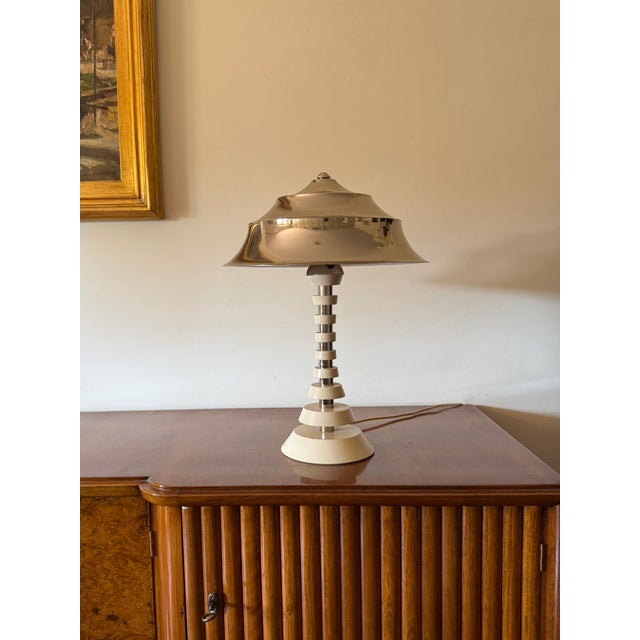 Vintage Space Age Pagoda Table Lamp, France, 1970s For Sale - Image 4 of 10