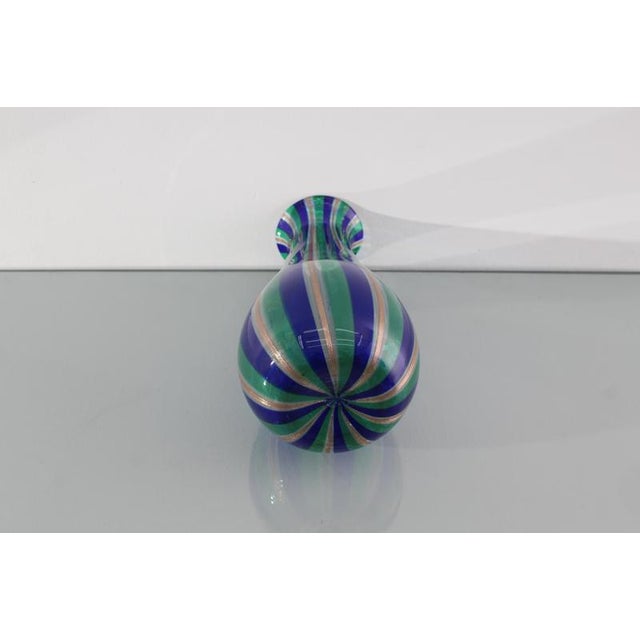 Glass Mid-Century Blown Murano Glass Vase in the style of Venini, Italy, 1960s For Sale - Image 7 of 12