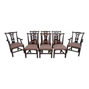 Set of 8 Kindel Irish Georgian Mahogany Dining Room Chairs
