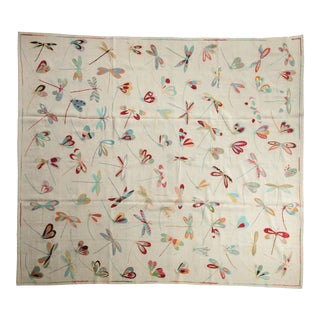 New Pakistani Mixed Weave Pictorial Kilim Design Rug - 8'2" X 9'3" For Sale