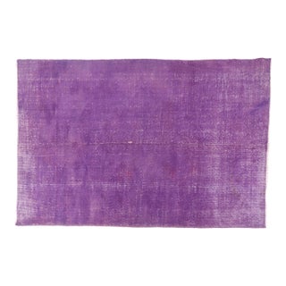 Vintage Purple Oushak Rug For Sale