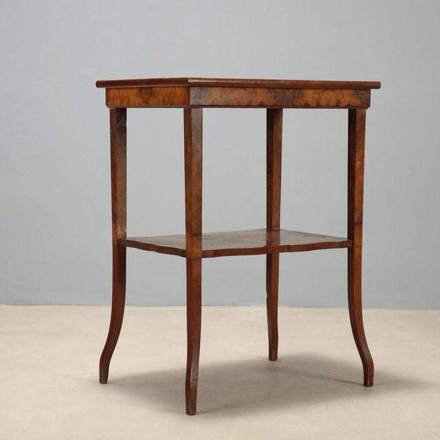 Wood Walnut and Mahogany Coffee Table, Italy, 1900s For Sale - Image 7 of 8