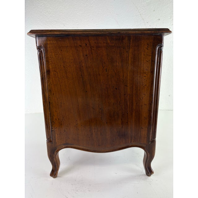 Wood Vintage Walnut Italian Miniature Two Drawer Chest For Sale - Image 7 of 9