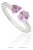 Toi Et Moi Pink Sapphire & Pave Diamond Open Bypass Ring 1.3ct in 14k Gold Size 8 For Sale