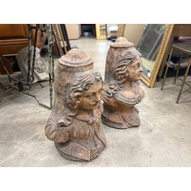 Pair of 19th Century Italian Terracotta Busts For Sale - Image 13 of 13