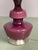 1960s Mid-Century Purple Opaline Glass Table Lamp with Cream Lampshade from Glasfabriek De Rupel, Belgium, 1960s For Sale - Image 5 of 14