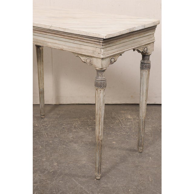 18th C. Italian Console W/Faux Marble Top For Sale - Image 10 of 12