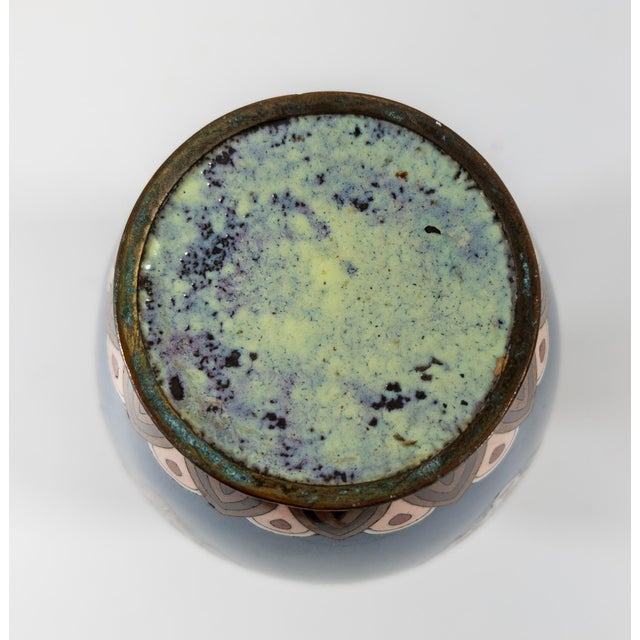 20th Century Japanese Cloisonne Enamel Vase With Floral Design, Damaged For Sale - Image 11 of 12