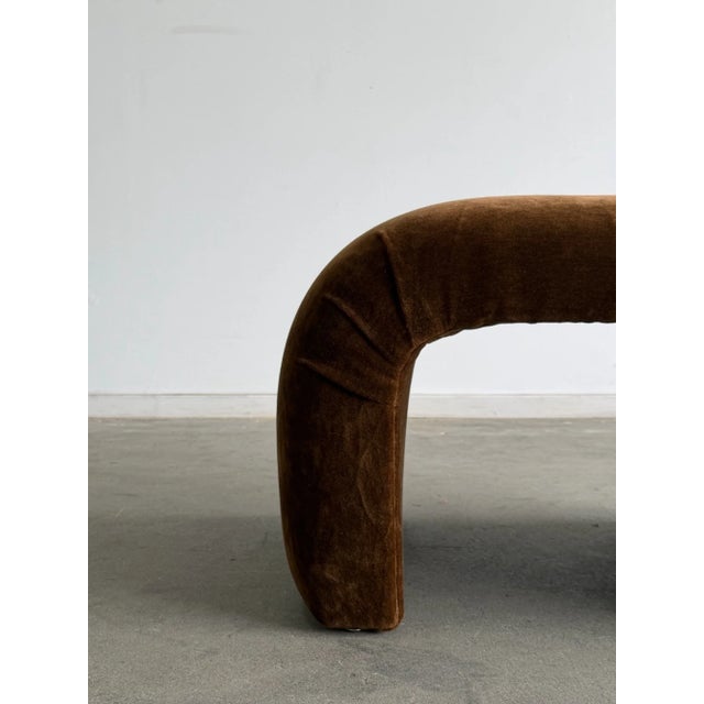 W29 D21.25 H20.5 Handcrafted in house. Upholstered in authentic deadstock mohair. Compact and comfortable, this...